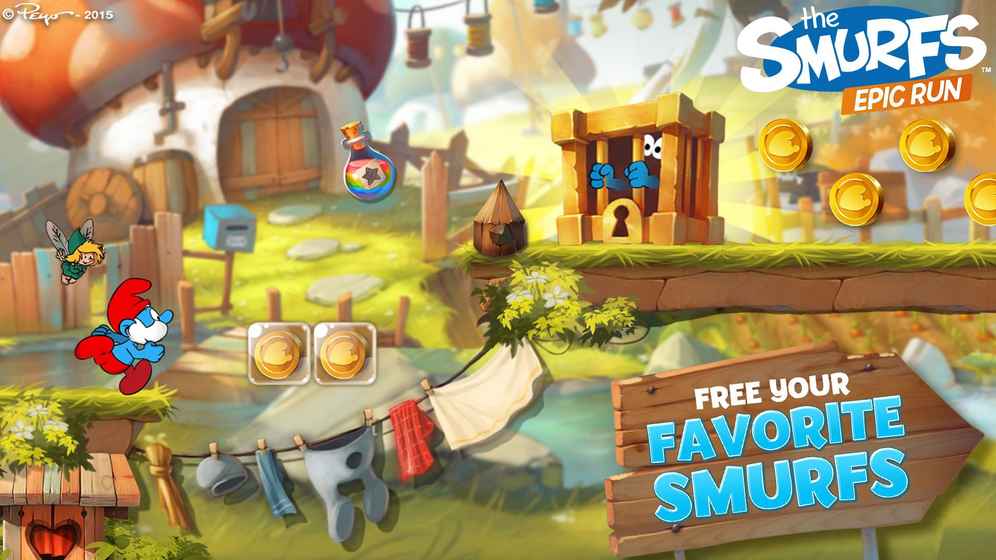 蓝精灵史诗跑酷（SmurfsEpicRun）游戏截图1