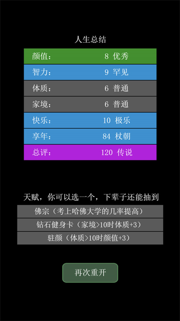 模拟重启人生游戏截图4