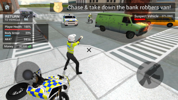 警车驾驶骑摩托车游戏截图4
